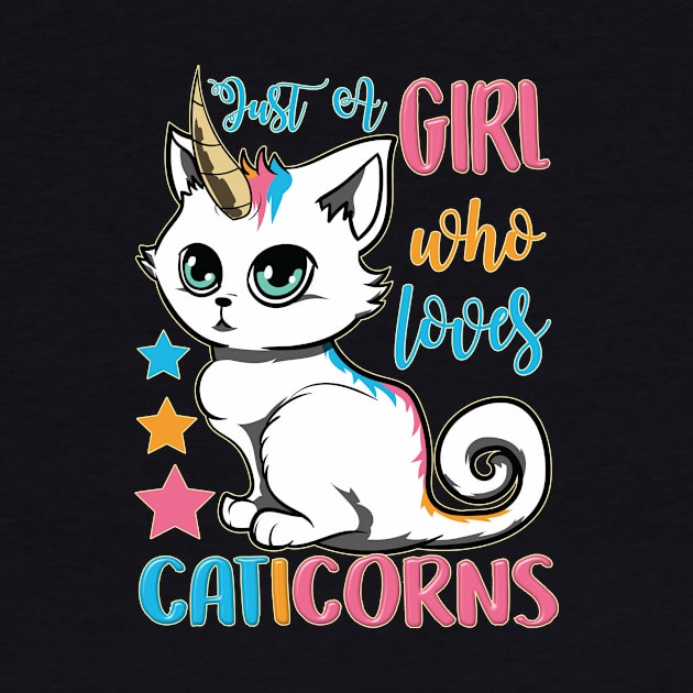 Just A Girl Who Loves Caticorns - Kawaii Cat Unicorn Breed Gift by ScottsRed